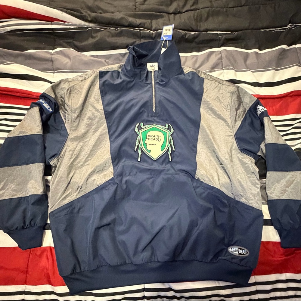 Adidas Originals x Brain Dead (Collegiate Navy) Men's Track Top Jacket Sz Large